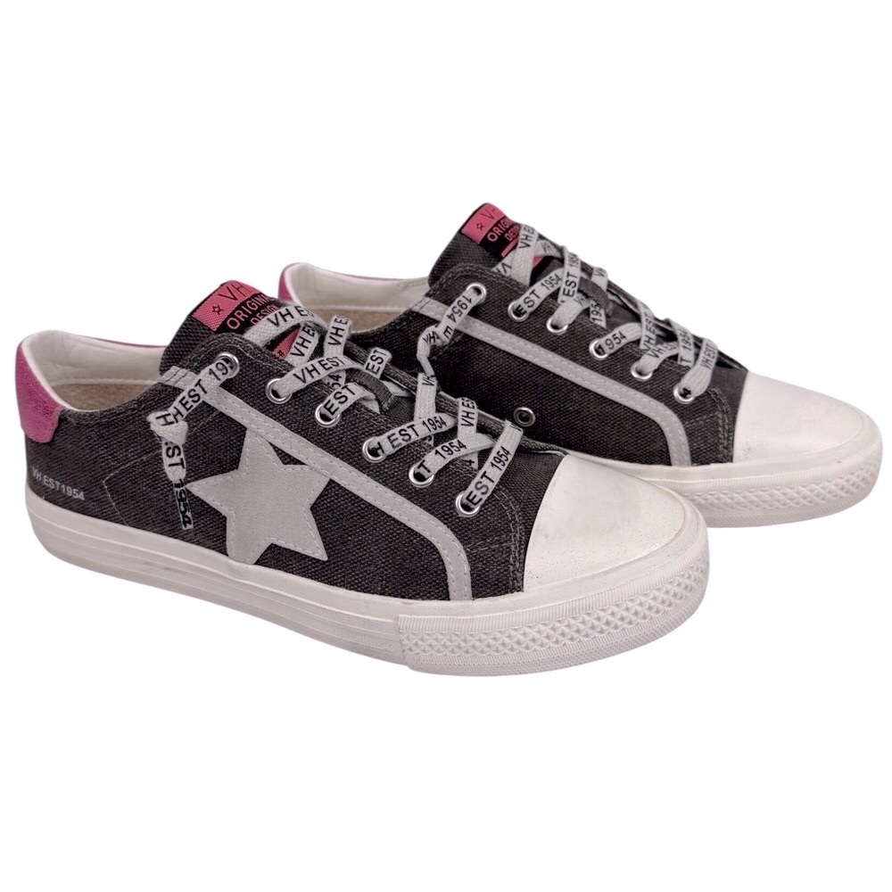 Vintage Havana Women’s Dark Gray and Pink Sneakers Size-8 EUC - Picture 4 of 11